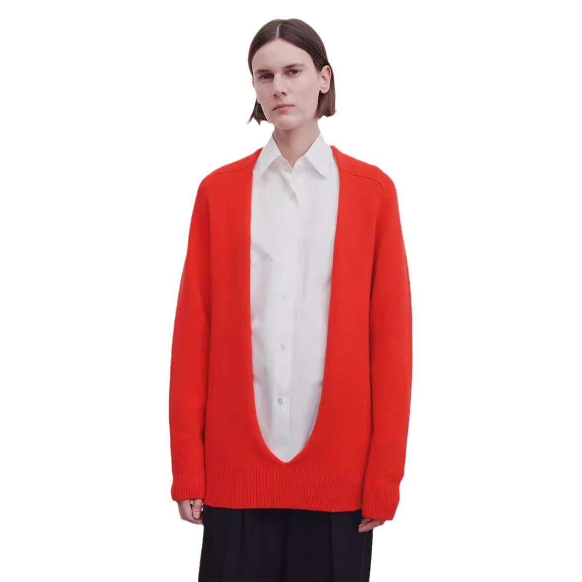 Damen Strickcardigan V-Ausschnitt Norvielle