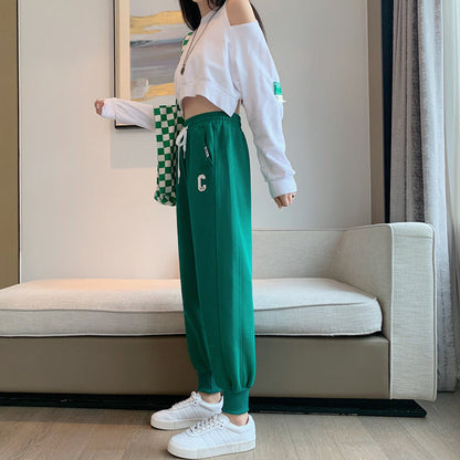 Damen Sportliches Loungewear-Set Cropped Oberteil Sweatpants Norvielle