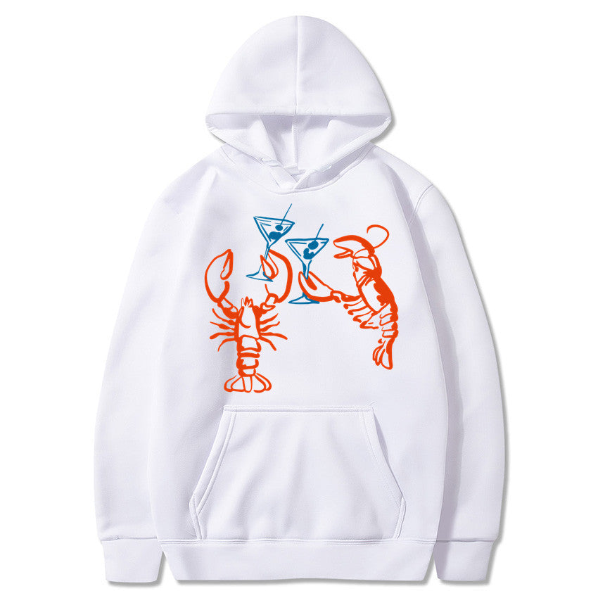 Damen Kapuzenpullover Hummer Motiv