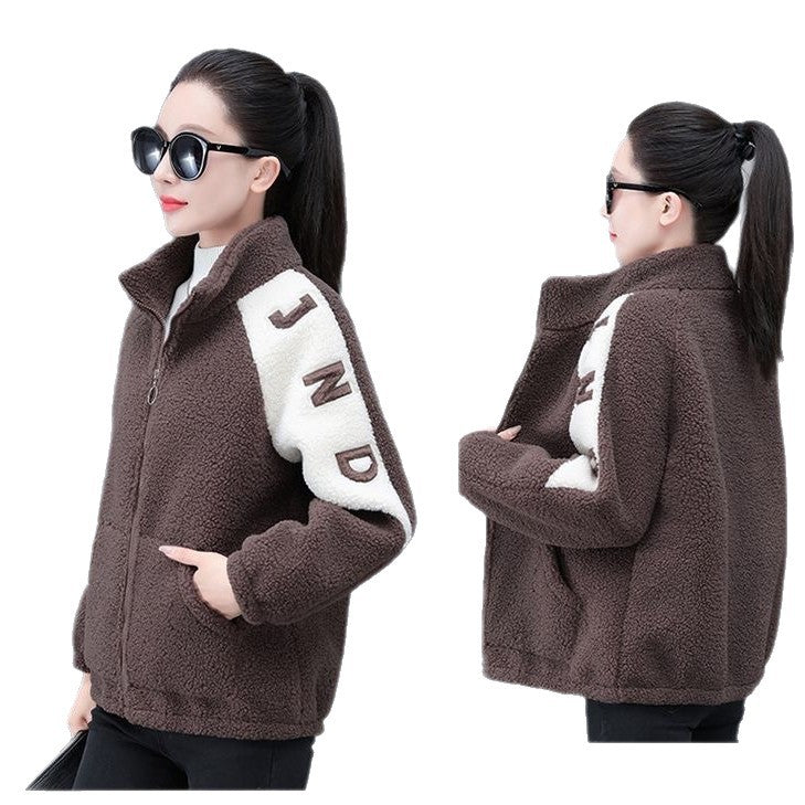 Damen Fleecejacke Hochkragen Seitentaschen Norvielle