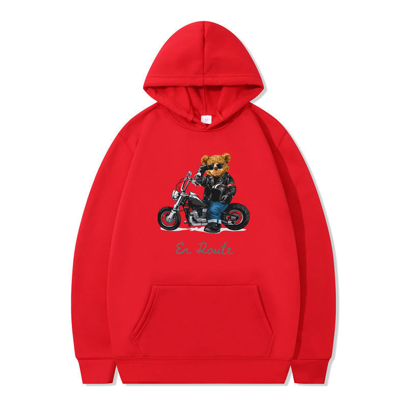 Damen Kapuzenpullover Bärenmotiv Lässig Norvielle