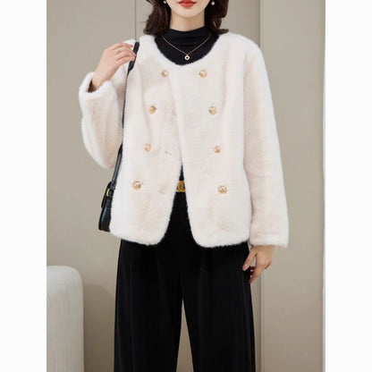 Damen Softjacke mit Knöpfen Elegant Norvielle - Norvielle