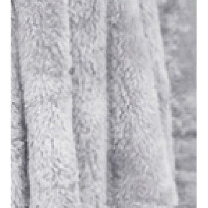 Damen Fleece-Kleid Voluminöse Ärmel Hochkragen Beige