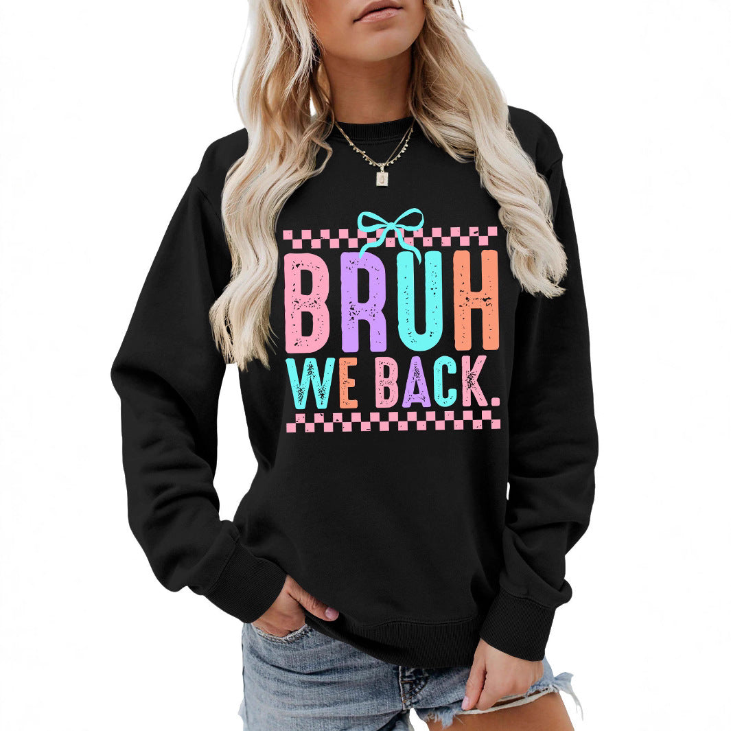 Damen Sweatshirt Bequem Fröhlicher Druck Norvielle