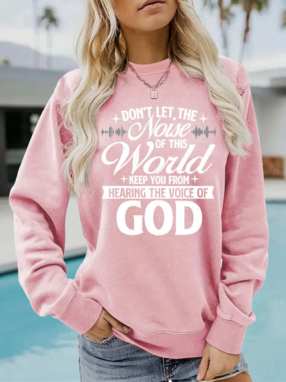 Damen Sweatshirt Bequem Inspirierender Aufdruck Norvielle