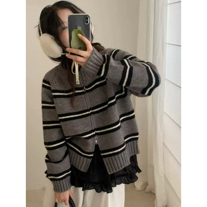Damen Strickcardigan Modern Streifen Norvielle - Norvielle