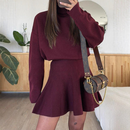 Damen Strickkleid mit Kapuze Norvielle