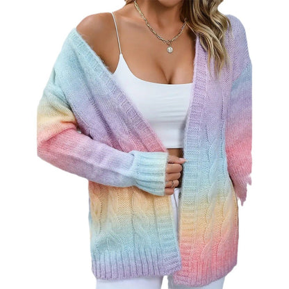 Damen Strickjacke Farbverlauf Norvielle