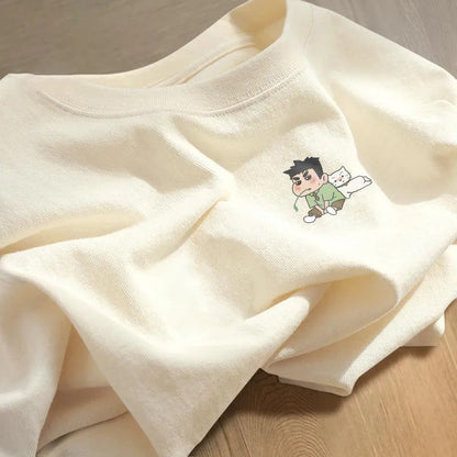 Damen Sweatshirt Cartoon-Motiv Norvielle