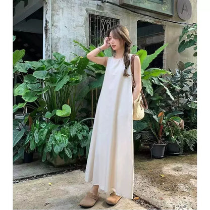 Damen A-Linie Kaftan Kleid Minimalistisch