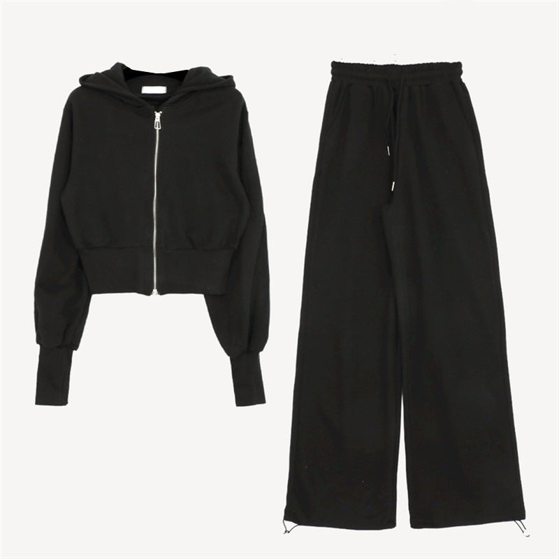 Damen Sportliches Loungewear-Set mit Kapuzenjacke und Hose