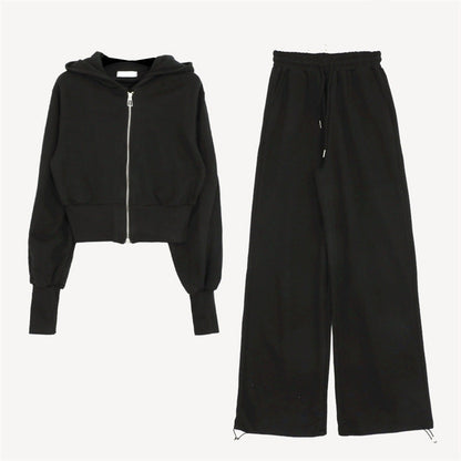 Damen Sportliches Loungewear-Set mit Kapuzenjacke und Hose