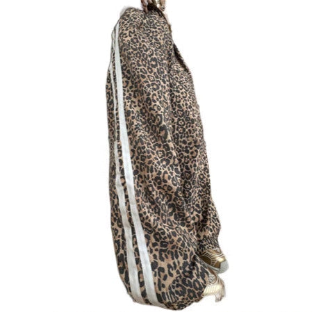 Damen Maxihose Leopardenmuster Baumwolle