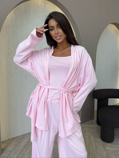 Damen Freizeitjacke Weites Design Bindbarer Gürtel Norvielle