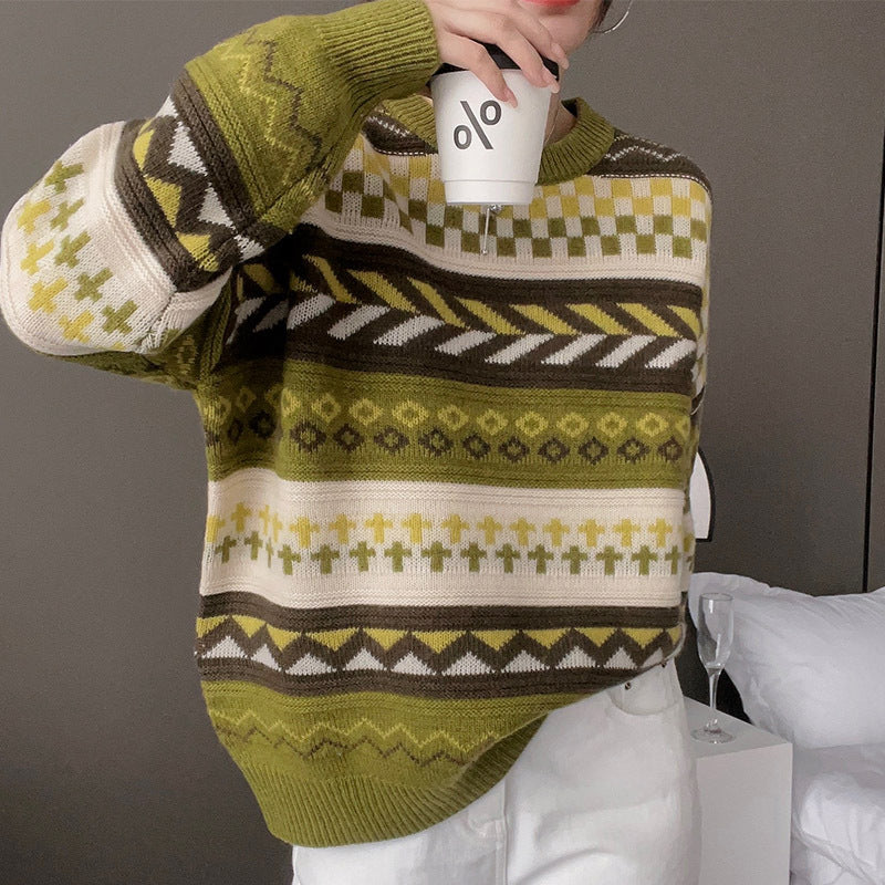 Damen Strickpullover Kreatives Musterdesign Norvielle
