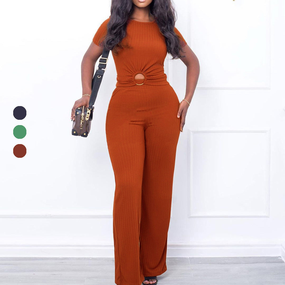 Damen Jumpsuit Hochgeschnitten Schlitz Norvielle - Norvielle