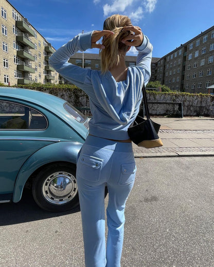 Damen Jogginganzug Sportlich Modisch Norvielle