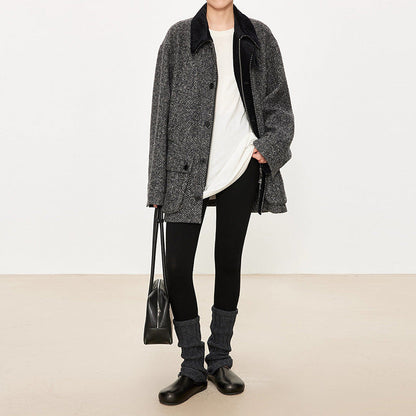 Damen Übergangsjacke Herringbone-Design Norvielle