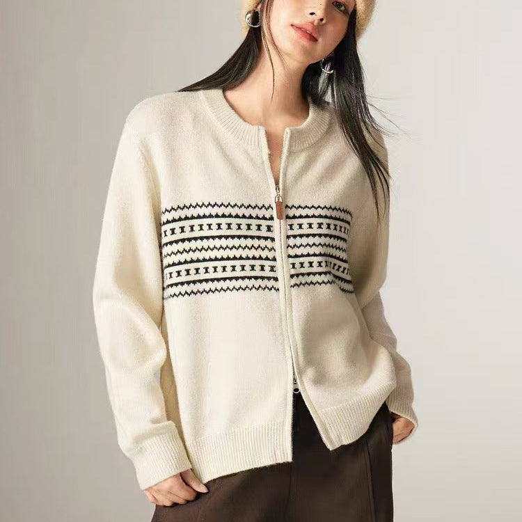 Damen Strickjacke Grafisches Muster Norvielle - Norvielle