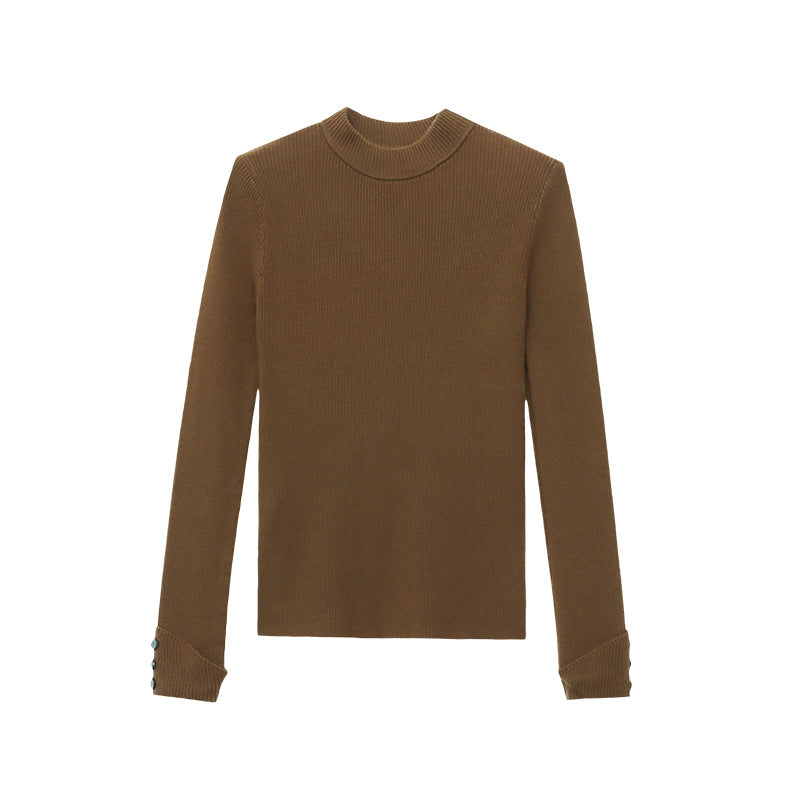 Damen Langarmshirt Rippstrick Figurbetont