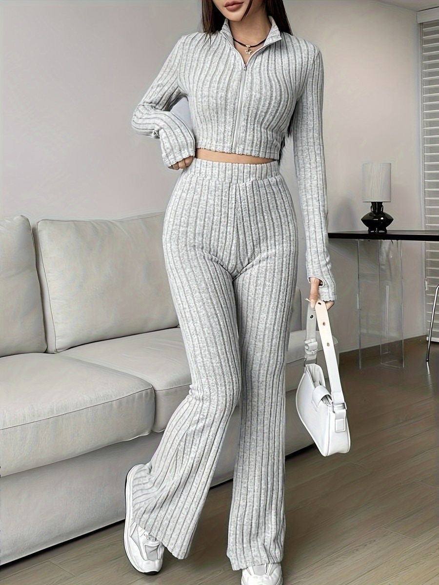 Damen Strickset mit Reißverschluss Norvielle