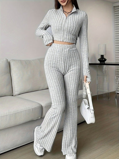 Damen Strickset mit Reißverschluss Norvielle