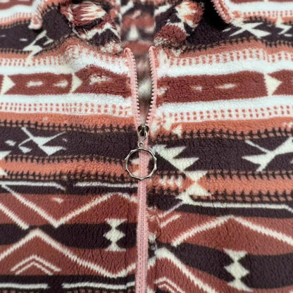 Damen Fleecejacke Ethnomuster Reißverschluss Norvielle