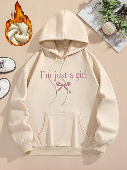 Damen Kapuzenpullover Klassischer Schnitt Moderner Spruch