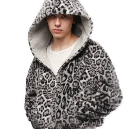 Damen Kapuzenjacke Tierfleece Innenfutter
