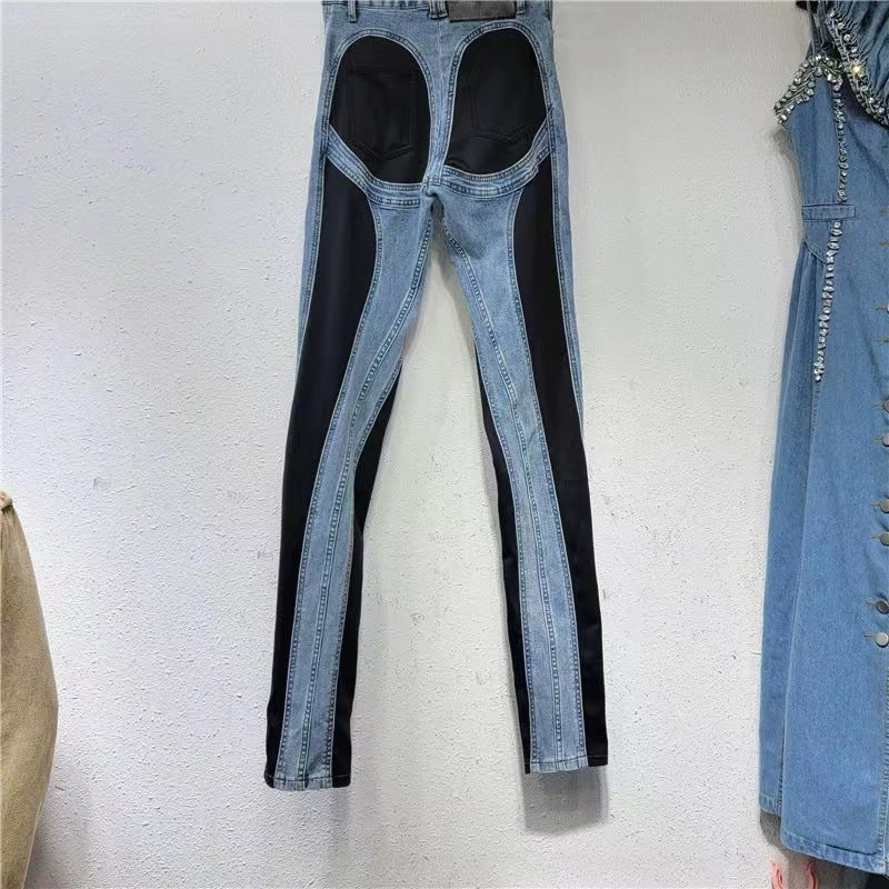 Damen High-Waist Jeans mit Schlitzen Norvielle