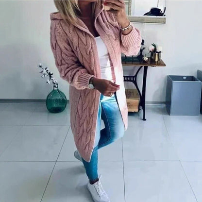 Damen Grobstrick-Cardigan mit Zopfmuster und Taschen Norvielle