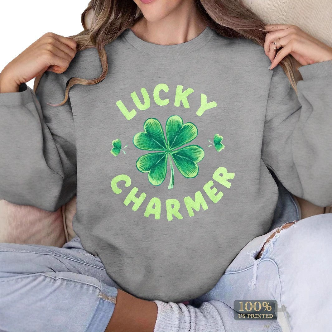 Damen Sweatshirt Lässiger Schnitt Motiviertes Design Norvielle