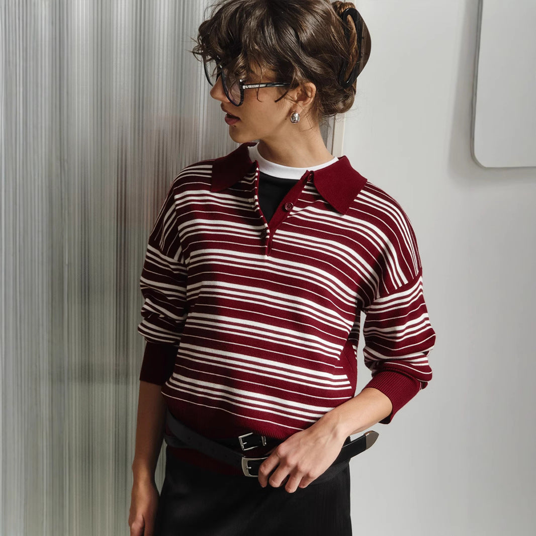 Damen Cardigan Gestreift Lässige Passform Norvielle