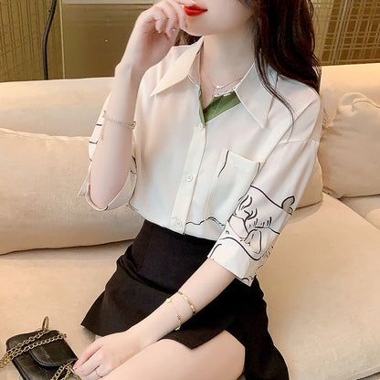 Damen Bluse Klassischer Schnitt Modernes Design Norvielle - Norvielle