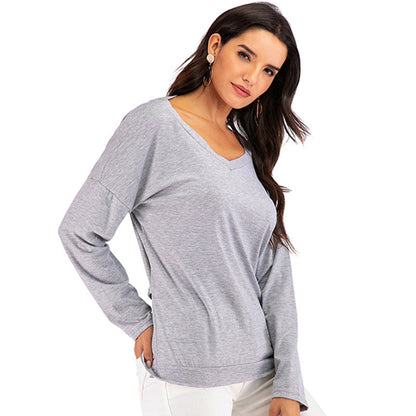 Damen Oberteil Elegantes Design Tiefes Rückendesign Lässiger Schnitt