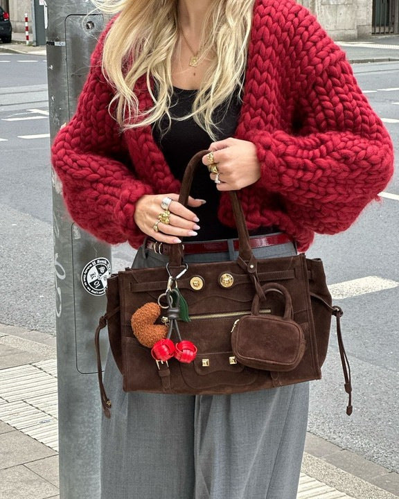Damen Chunky Strickjacke