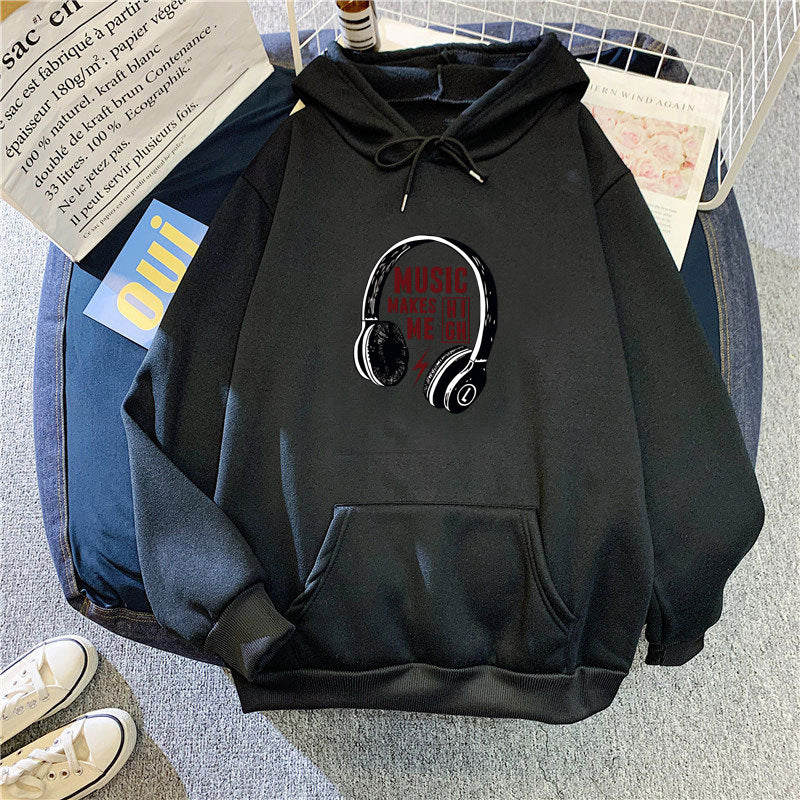 Damen Kapuzenpullover Musik-Design