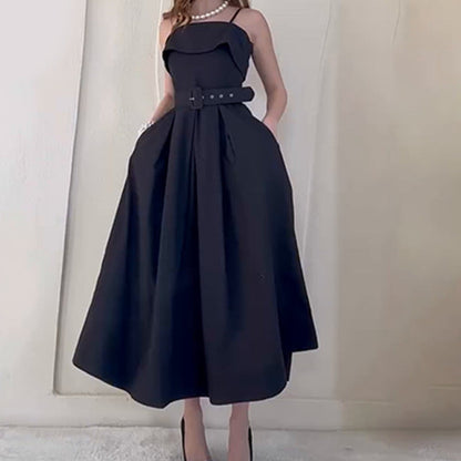 Damen Maxikleid Träger Tailliert Norvielle - Norvielle