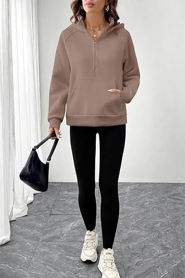 Damen Hoodie Kordelzug Sportlich Norvielle
