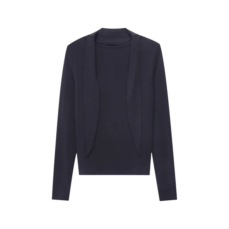 Damen Elegantes Longsleeve Wickelkragen Norvielle