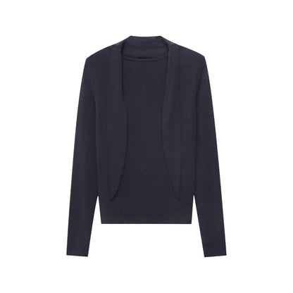 Damen Elegantes Longsleeve Wickelkragen Norvielle
