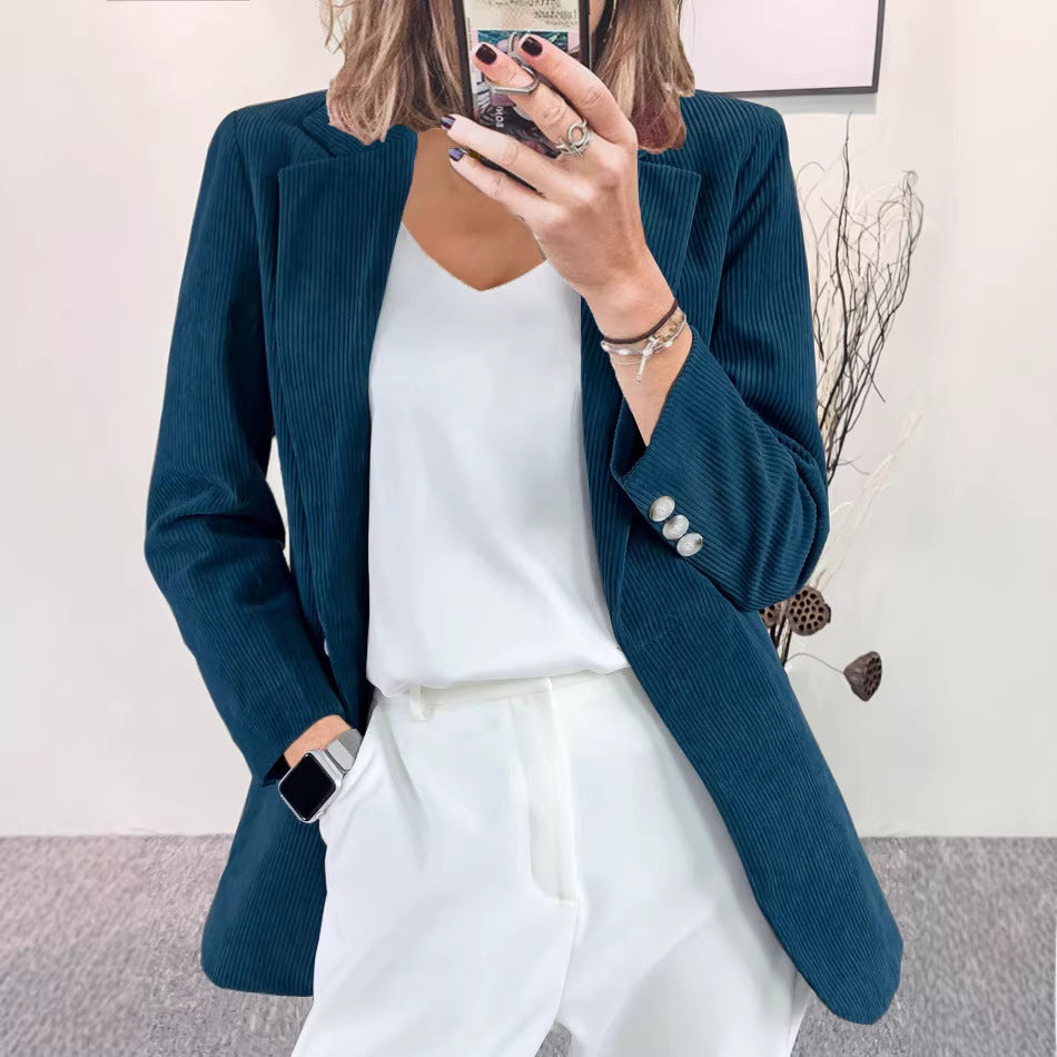 Damen Blazer Streifen Slim Fit Norvielle
