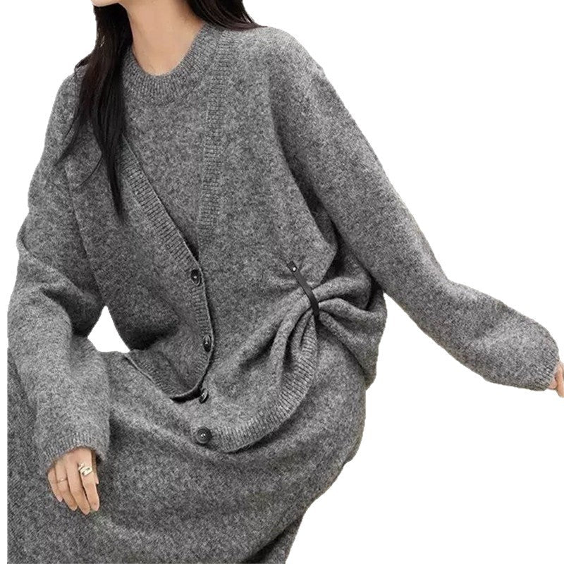 Damen Strickjacke V-Ausschnitt Weich Norvielle