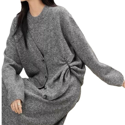 Damen Strickjacke V-Ausschnitt Weich Norvielle