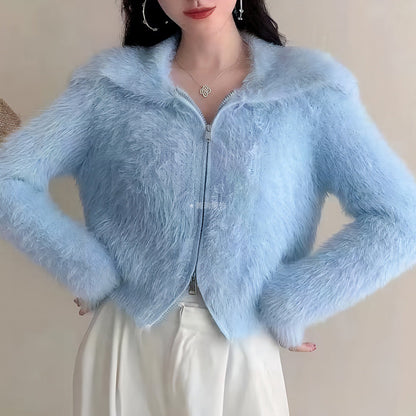 Damen Kurzjacke Flauschig Norvielle