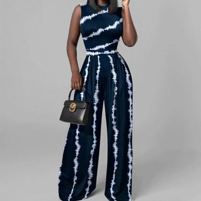 Damen Jumpsuit Weites Bein Florales Design
