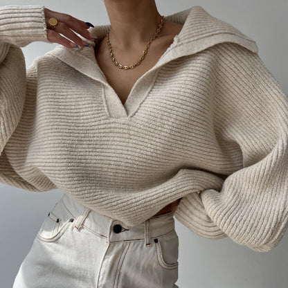 Damen Pullover Lässig Volantärmel Norvielle