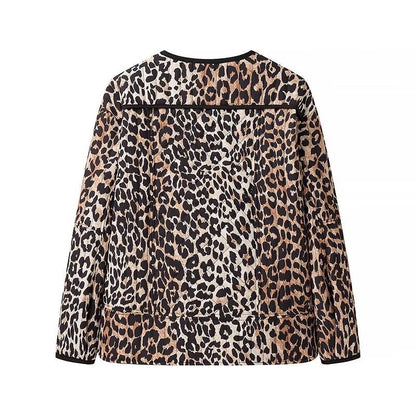 Damen Leopardenmuster Jacke Modisch Norvielle