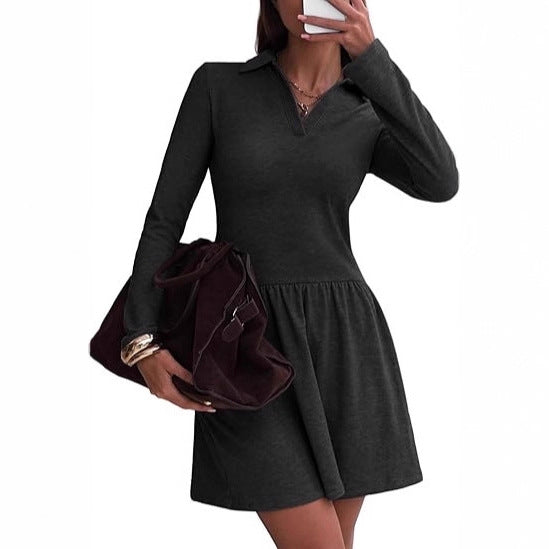 Damen Sportliches Polo-Kleid