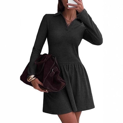 Damen Sportliches Polo-Kleid